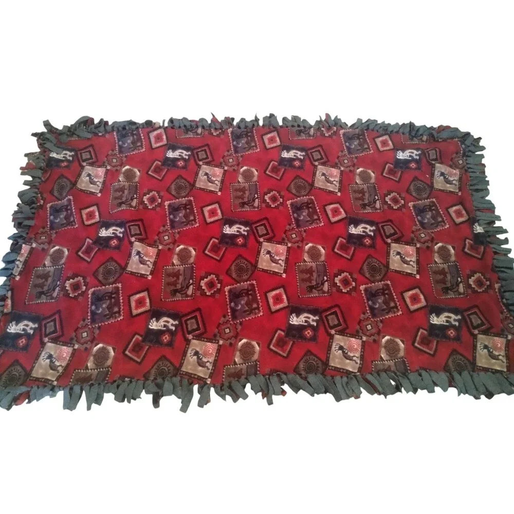 KOKOPELLI INDIAN HOPI MUSIC DANCE BLANKET THROW 82